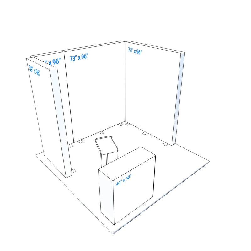 10x10 Booth Backlit Display Kit 03 - PIXLIP USA