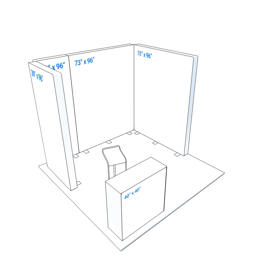 10x10 Booth Backlit Display Kit 03 - PIXLIP USA