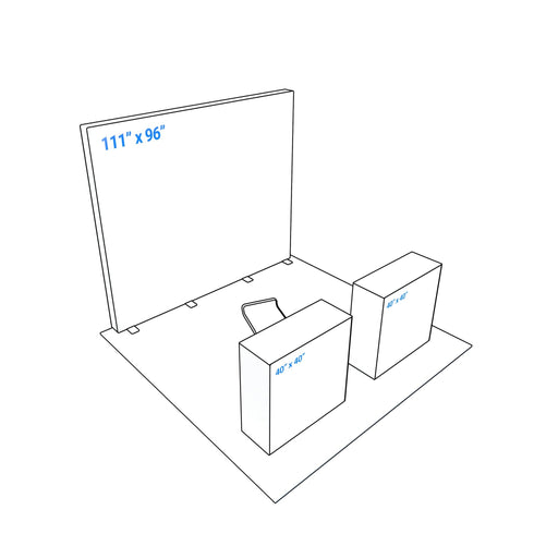 10x10 Booth Backlit Display Kit 06 - PIXLIP USA