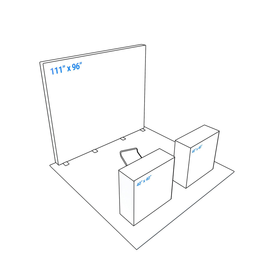 10x10 Booth Backlit Display Kit 06 - PIXLIP USA
