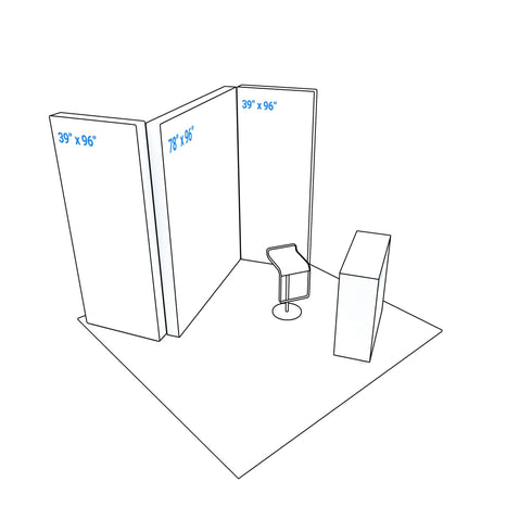 10x10 Booth Backlit Display Kit 09 - PIXLIP USA