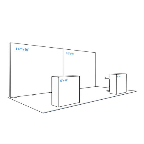 10x20 Booth Backlit Display Kit 01 - PIXLIP USA