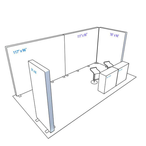 10x20 Booth Backlit Display Kit 02 - PIXLIP USA