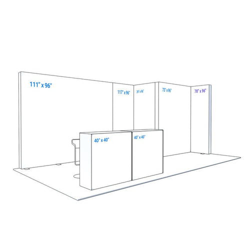 10x20 Booth Backlit Display Kit 03 - PIXLIP USA