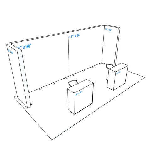 10x20 Booth Backlit Display Kit 05 - PIXLIP USA