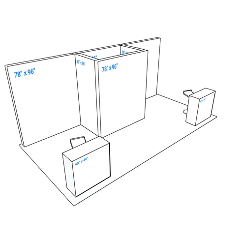 10x20 Booth Backlit Display Kit 06 - PIXLIP USA
