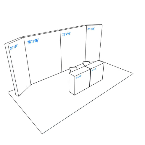 10x20 Booth Backlit Display Kit 07 - PIXLIP USA