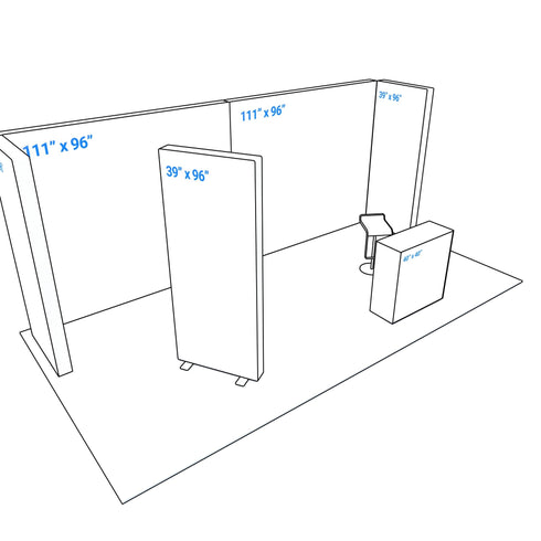 10x20 Booth Backlit Display Kit 08 - PIXLIP USA