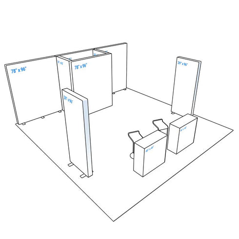 20x20 Booth Backlit Display Kit 01 - PIXLIP USA