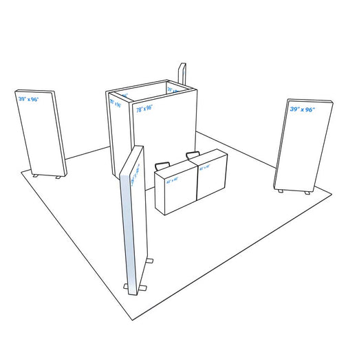 20x20 Booth Backlit Display Kit 02 - PIXLIP USA