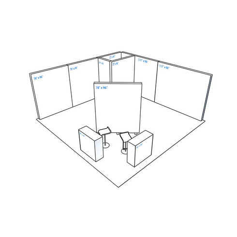 20x20 Booth Backlit Display Kit 03 - PIXLIP USA