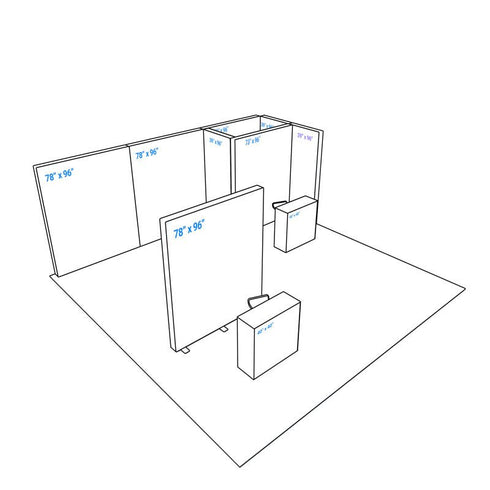 20x20 Booth Backlit Display Kit 04 - PIXLIP USA
