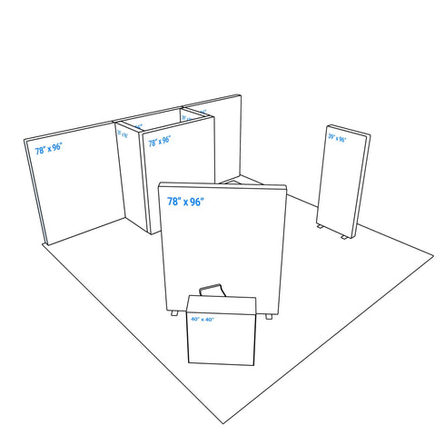 20x20 Booth Backlit Display Kit 06 - PIXLIP USA