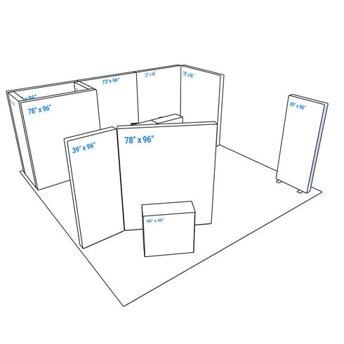 20x20 Booth Backlit Display Kit 07 - PIXLIP USA