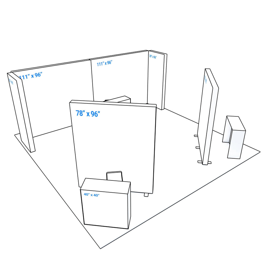 20x20 Booth Backlit Display Kit 09 - PIXLIP USA