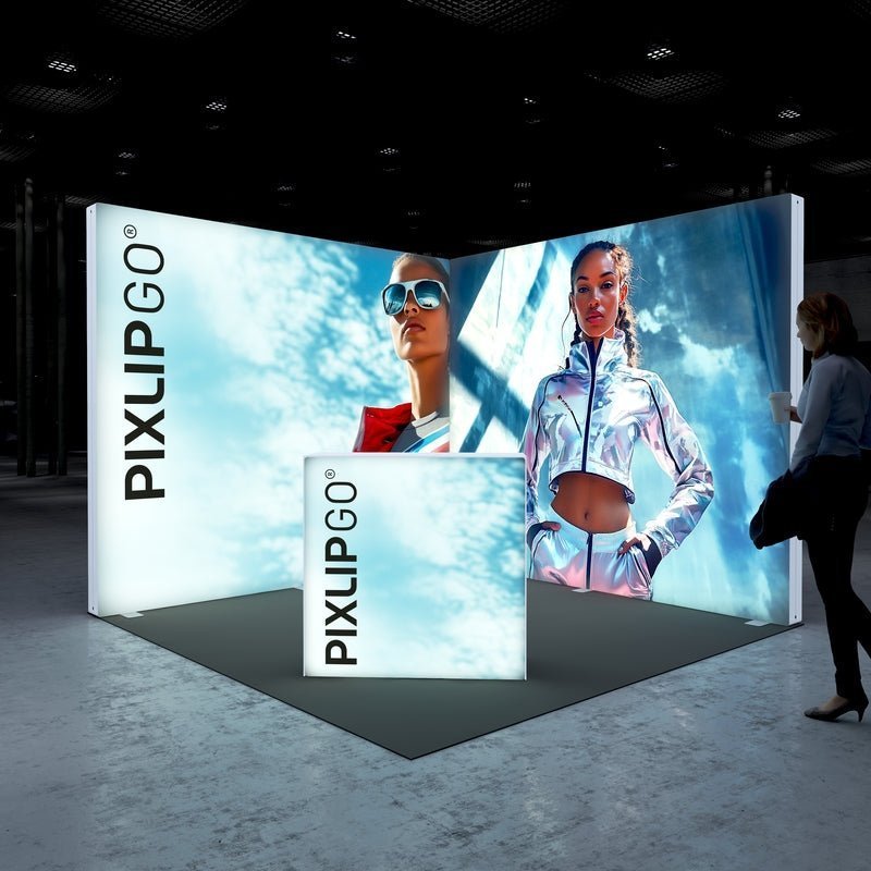 10x10 Booth Backlit Display Kit 02 – PIXLIP USA