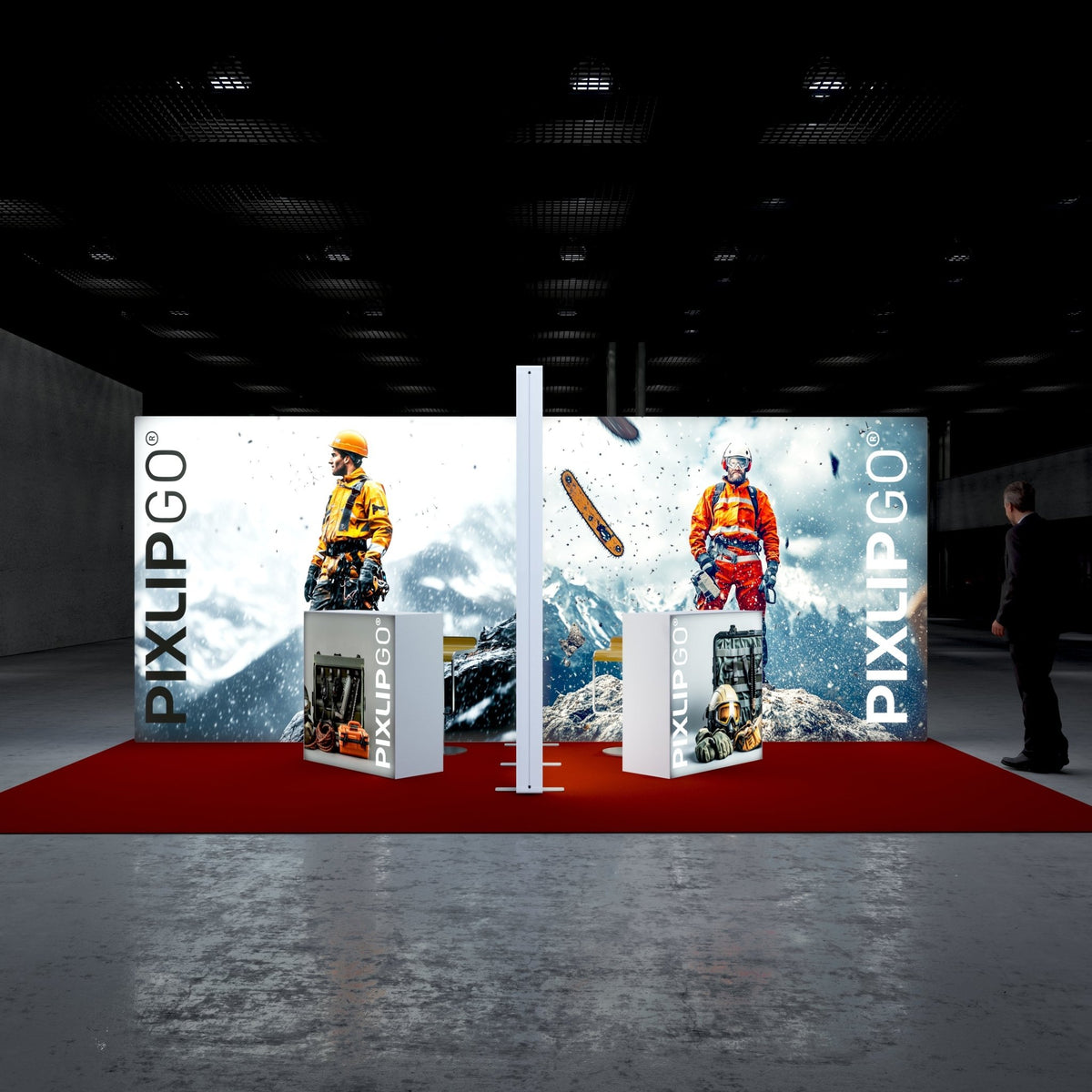 10x20 Booth Backlit Display Kit 04 – PIXLIP USA