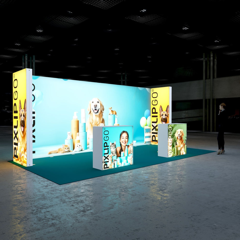 10x20 Booth Backlit Display Kit 05 – PIXLIP USA