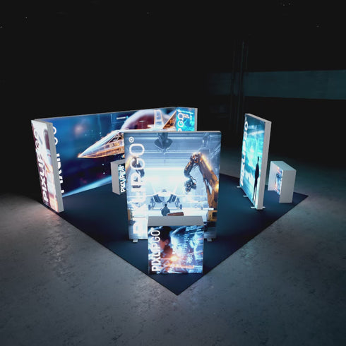20x20 Booth Backlit Display Kit 09 – PIXLIP USA