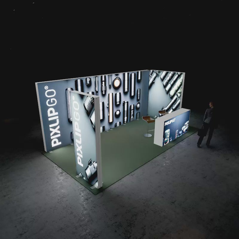 10x20 Booth Backlit Display Kit 02 – PIXLIP USA